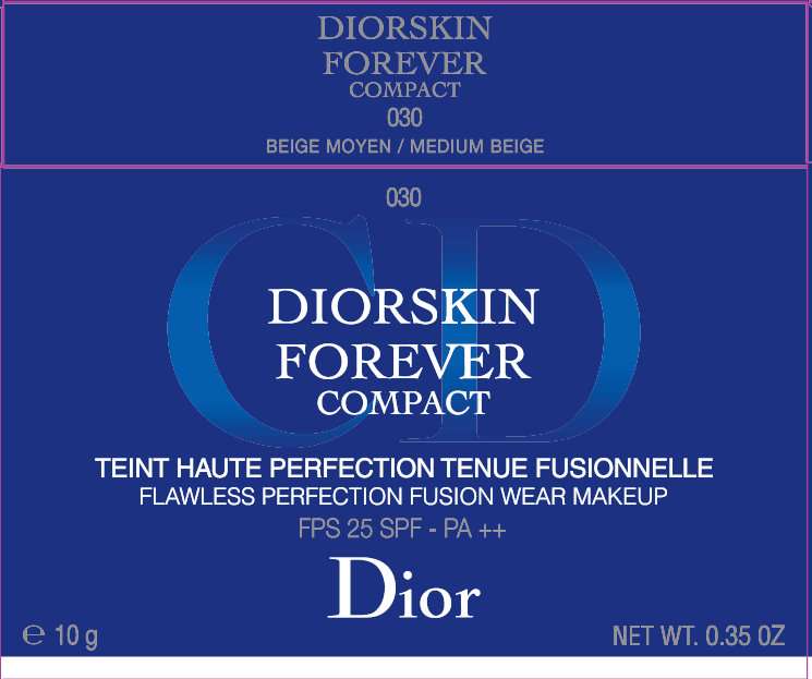 CD DiorSkin Forever Compact Flawless Perfection Fusion Wear Makeup SPF 25 - 030